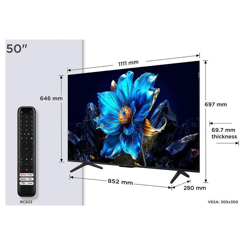 TV TCL 50P7K, QLED TV TCL 50P7K, QLED