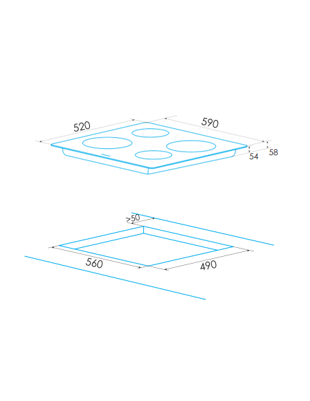 Vitroceramica induccion indep. Edesa EIT6422BC