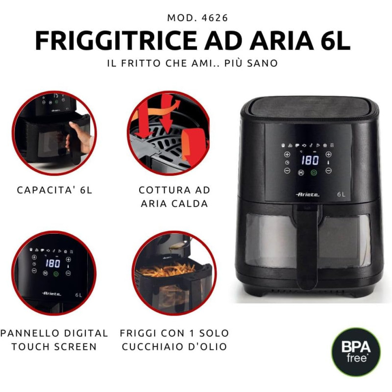 Freidora Ariete 4626, negro Freidora Ariete 4626, negro
