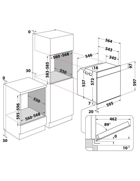 Horno MF pirolitico Whirlpool WOI4S8PPM1SX