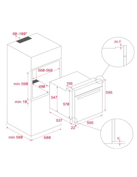 Horno MF indep. Teka HSB6150 INOX