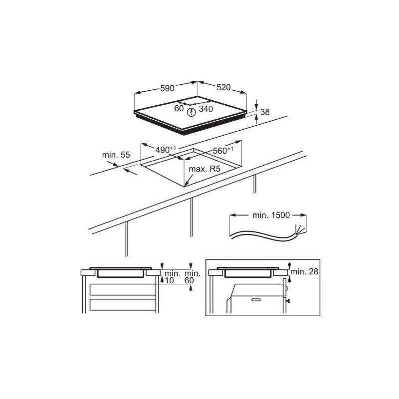 Vitroceramica indep. Electrolux LR633CK Vitroceramica indep. Electrolux LR633CK