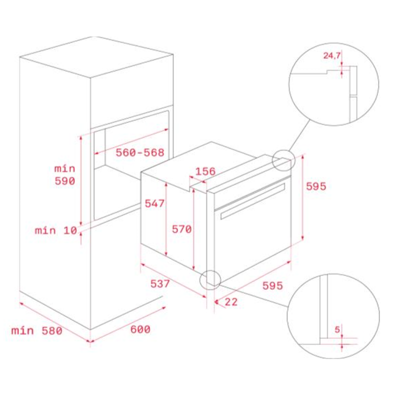 Horno MF indep. Teka HSB6466 INOX