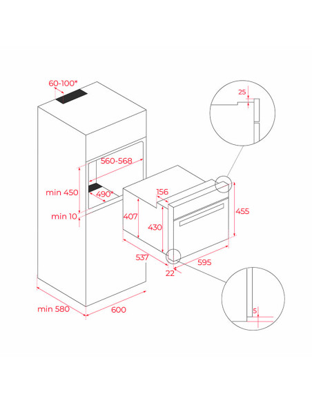 Horno Compacto pirolitico indep. Teka HSC6350P INOX