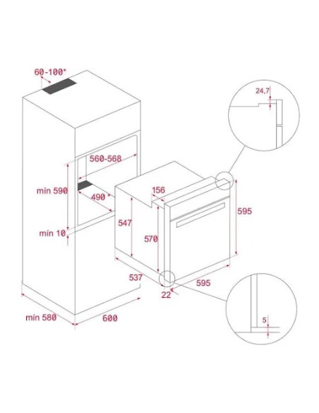 Horno MF indep. Teka HSB6150 BLANCO
