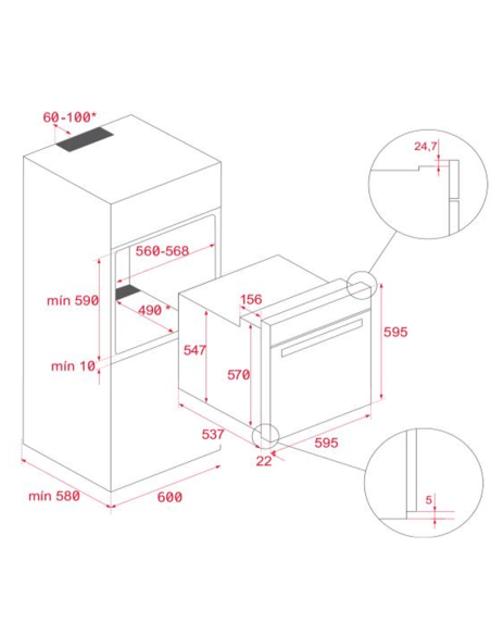 Horno MF indep. Teka HBB6050 INOX