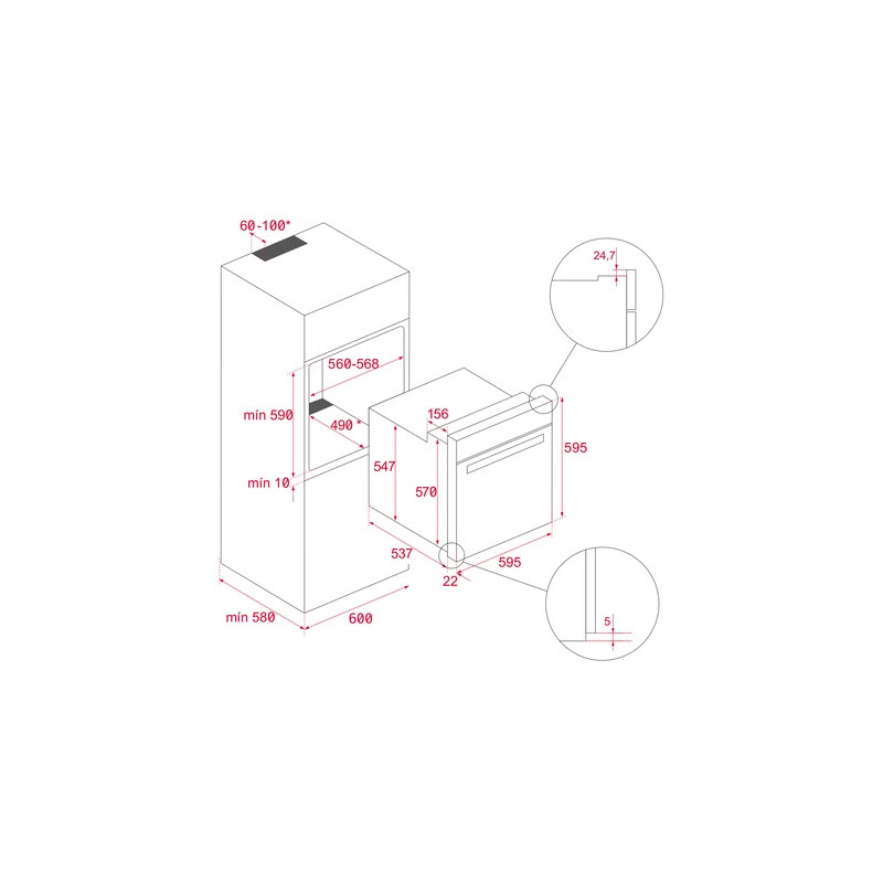 Horno MF indep. Teka HSB6350 FULL BLACK Horno MF indep. Teka HSB6350 FULL BLACK