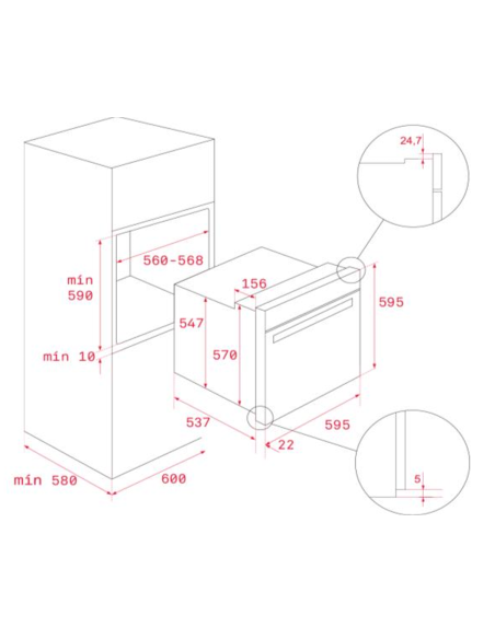 Horno MF indep. Pirolitico Teka HSB6466P INOX