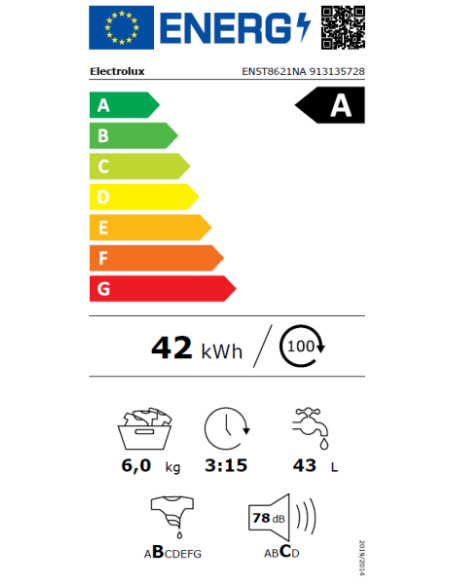 Lavadora superior Electrolux EN5T8621NA