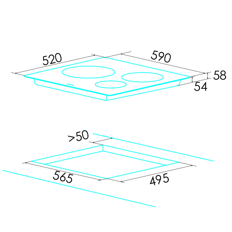 Vitroceramica induccion indep. Edesa...