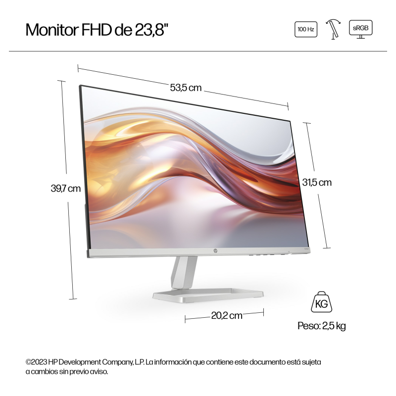 HP Series 5 23.8 inch FHD Monitor -...