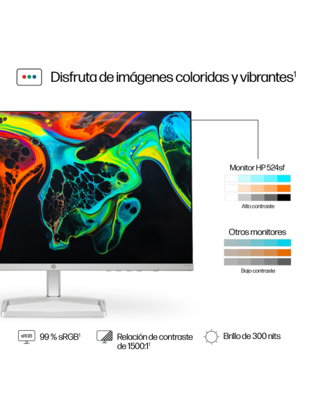HP Series 5 23.8 inch FHD Monitor - 524sf pantalla para PC 60,5 cm (23.8) 1920 x 1080 Pixeles Full HD LCD Plat