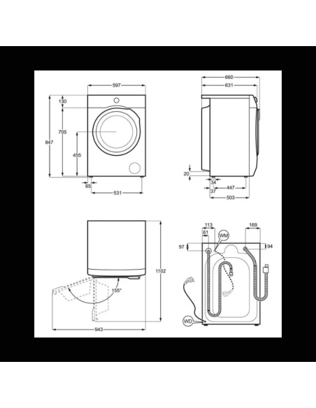 Lavadora frontal AEG LFSR7304L2B
