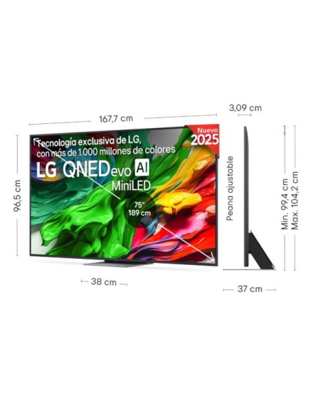 TV QNED LG 75QNED87A6B, 75