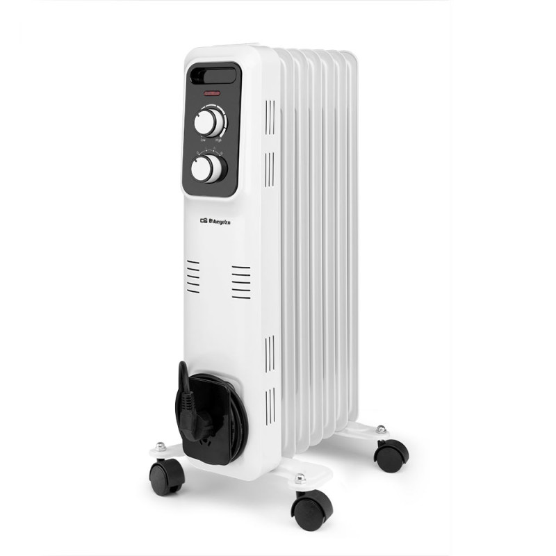 Radiador de aceite Orbegozo RL1500, 7 elementos