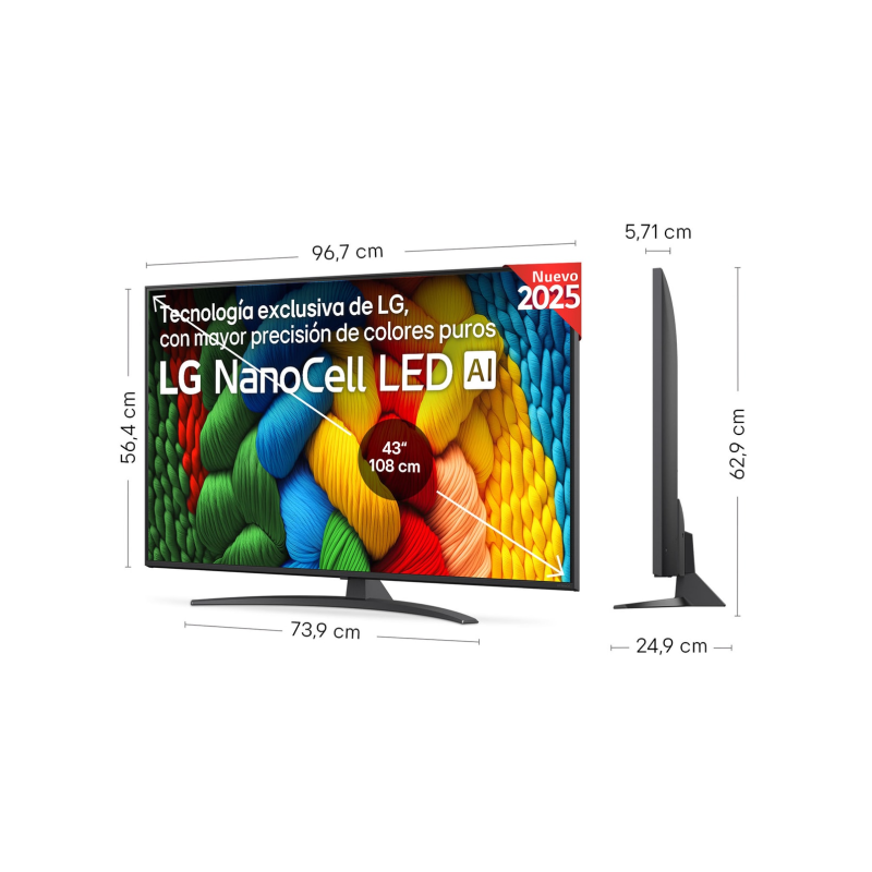 TV NANO LG 43NANO81A6A, 43 TV NANO LG 43NANO81A6A, 43