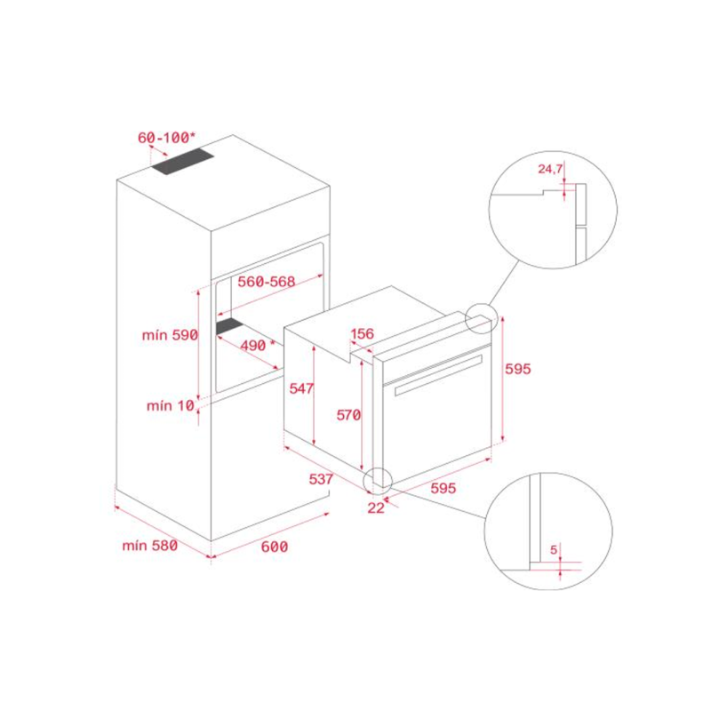 Horno indep. Teka HBB5350 BLANCO