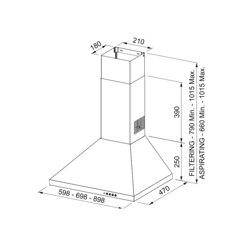 Campana decorativa Mepamsa GAVIA60NEGRA Campana decorativa Mepamsa GAVIA60NEGRA