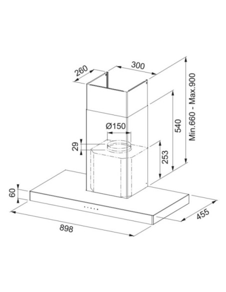Campana decorativa Mepamsa STILONEO90INOX