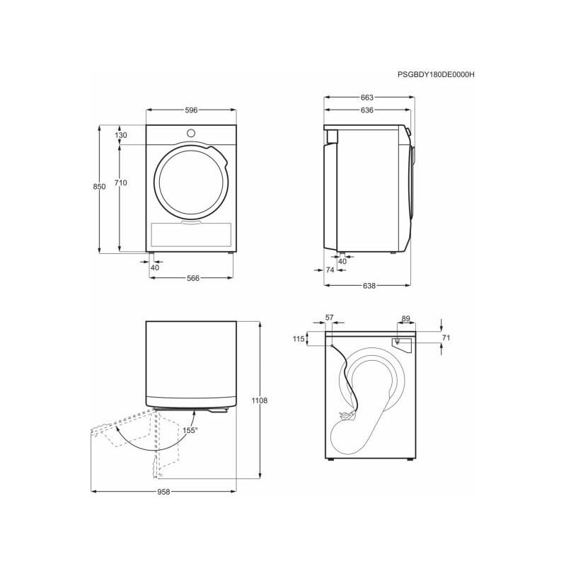 Secadora frontal Aeg TR959V6PBC Secadora frontal Aeg TR959V6PBC