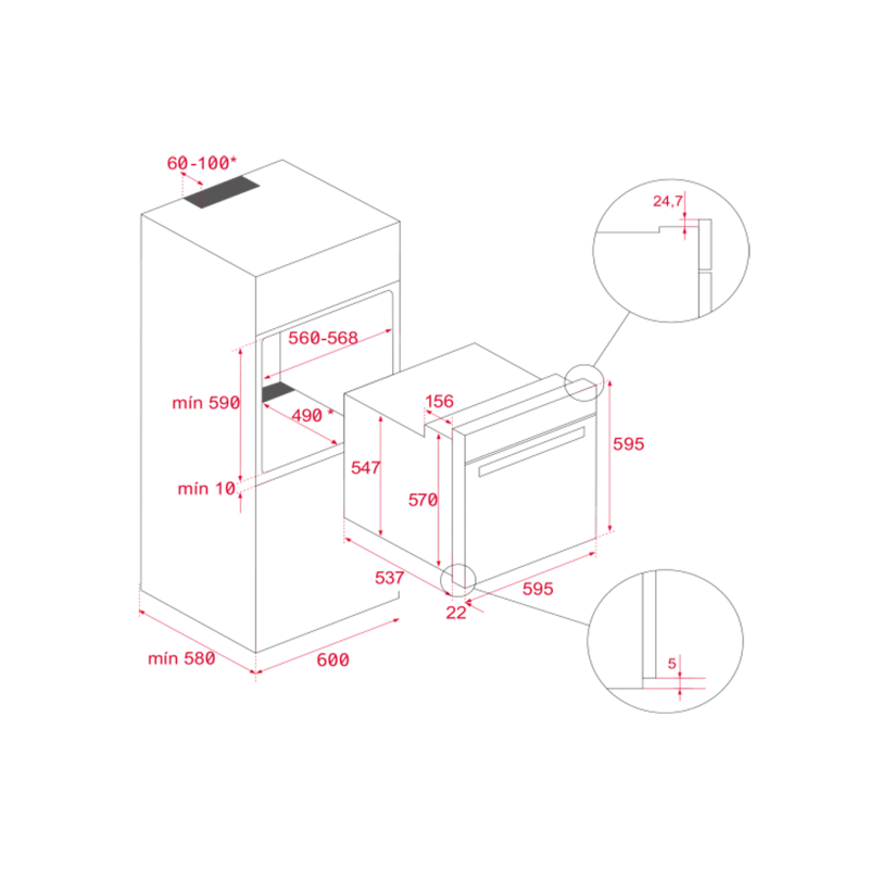Horno MF indep. Teka HSB6468