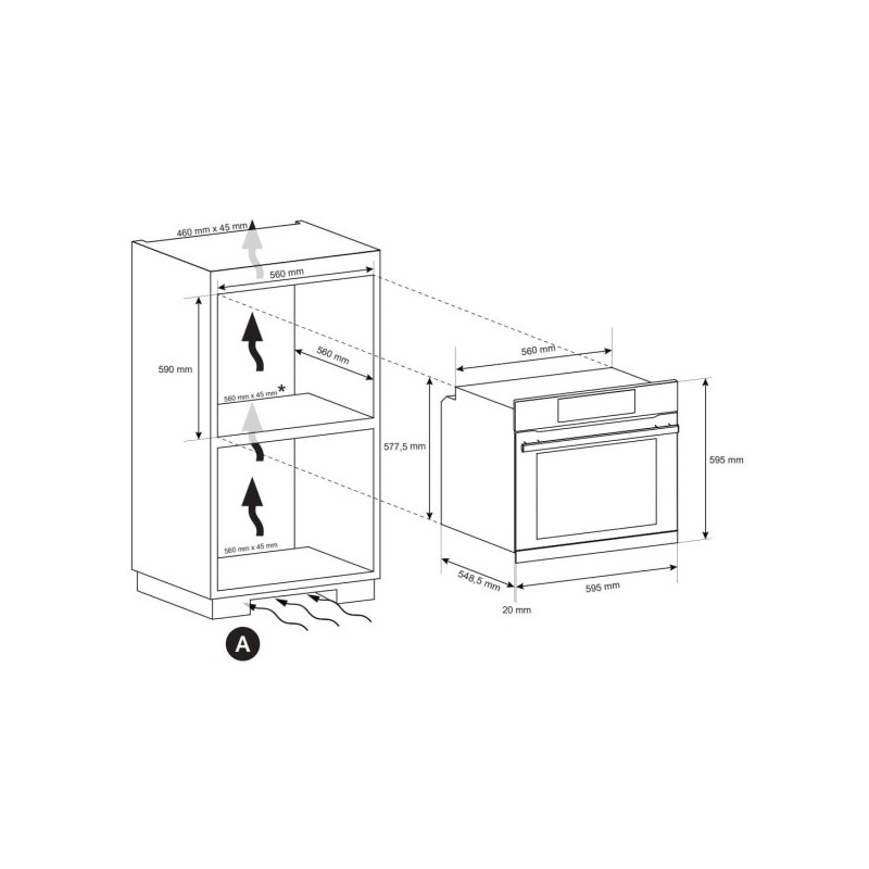 Horno MF indep. Haier FMBCA825SE0