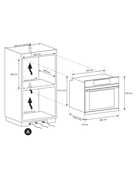Horno MF indep. Haier FMBCA825SE0