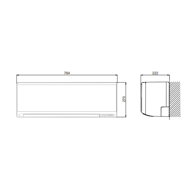 Unidad interior A.A. Split 1x1...