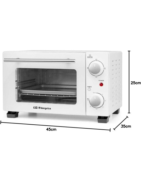 Mini horno tostador Orbegozo HO975, 800w, 10L,