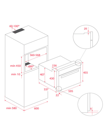 Horno MF indep. Compacto Teka HBC5350 INOX
