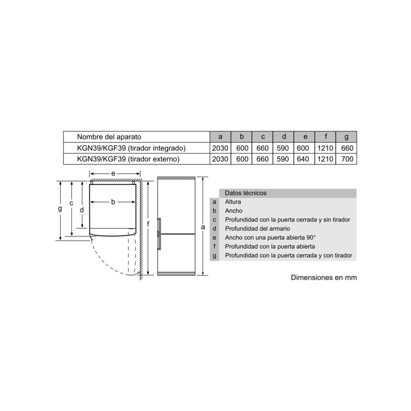 Combi NF Bosch KGN39VWEB Combi NF Bosch KGN39VWEB