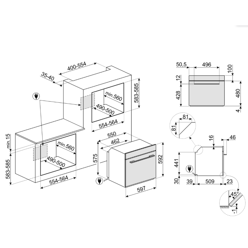 Horno MF pirolitico Smeg SFP6101TB3