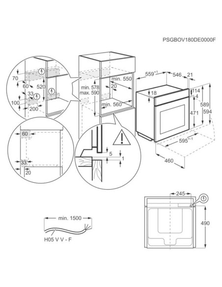 Horno MF pirolitico indep. Aeg TE7PB63ZAB