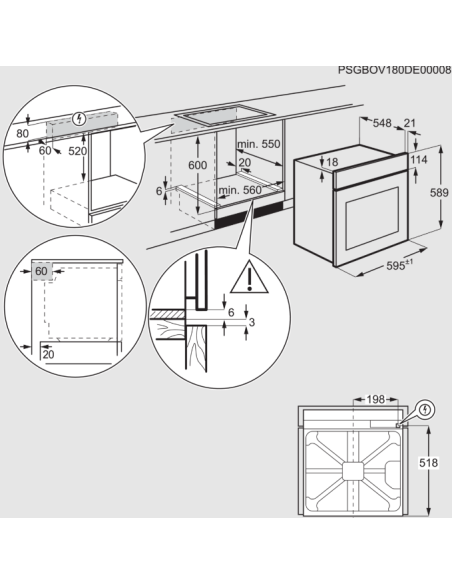 Horno MF pirolitico indep. Aeg TU5PB41FSK