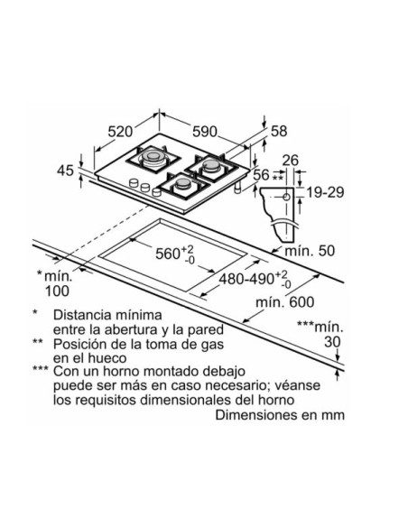 Encimera gas Balay 3ETG663RB