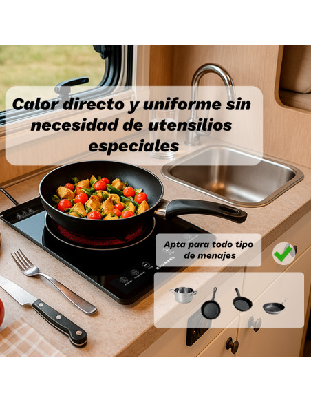 VITROCERAMICA PORTATIL GRUNKEL IFR2000, 1 FUEGO