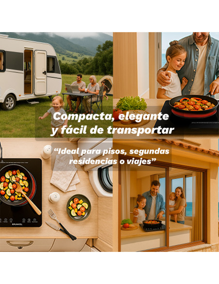 VITROCERAMICA PORTATIL GRUNKEL IFR2000, 1 FUEGO