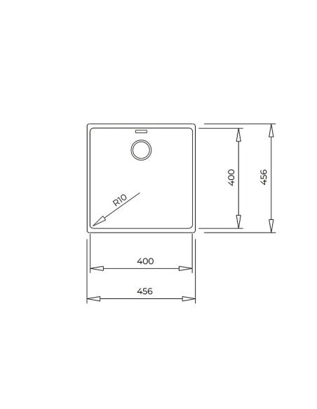 Fregadero sintetico BE Teka RADEAR10 4040MTG NEGRO