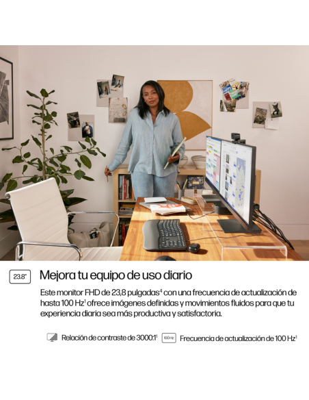 HP Series 3 Pro 23.8 inch FHD Monitor - 324pv pantalla para PC 60,5 cm (23.8) 1920 x 1080 Pixeles Full HD LCD Negr