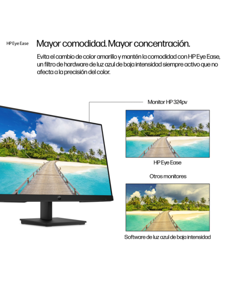 HP Series 3 Pro 23.8 inch FHD Monitor - 324pv pantalla para PC 60,5 cm (23.8) 1920 x 1080 Pixeles Full HD LCD Negr