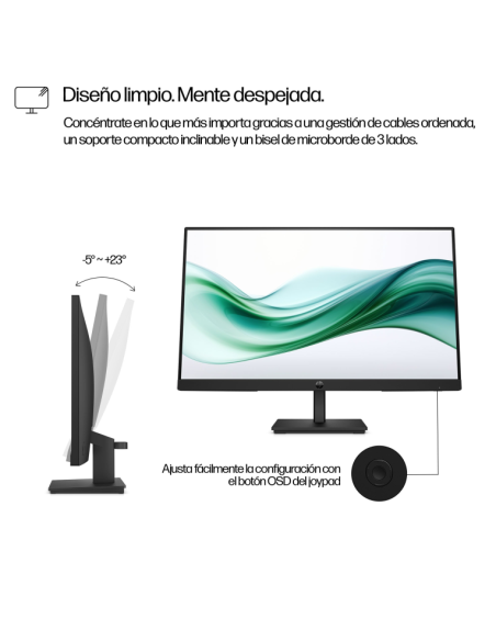 HP Series 3 Pro 23.8 inch FHD Monitor - 324pv pantalla para PC 60,5 cm (23.8) 1920 x 1080 Pixeles Full HD LCD Negr