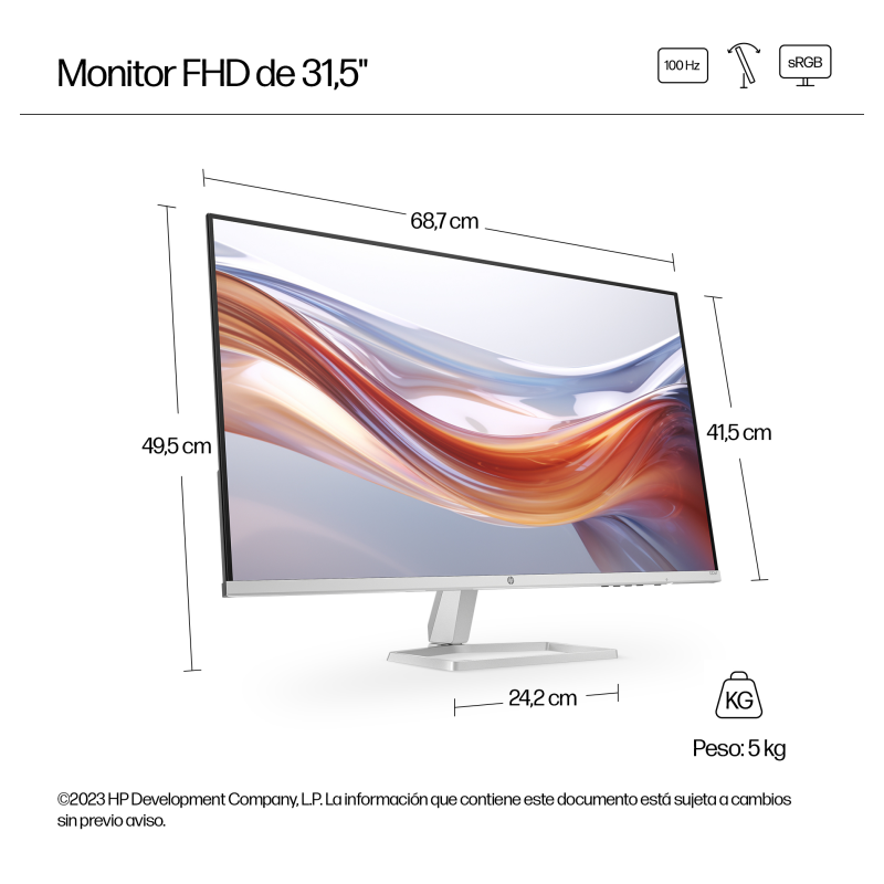 HP Series 5 31.5 inch FHD Monitor -...