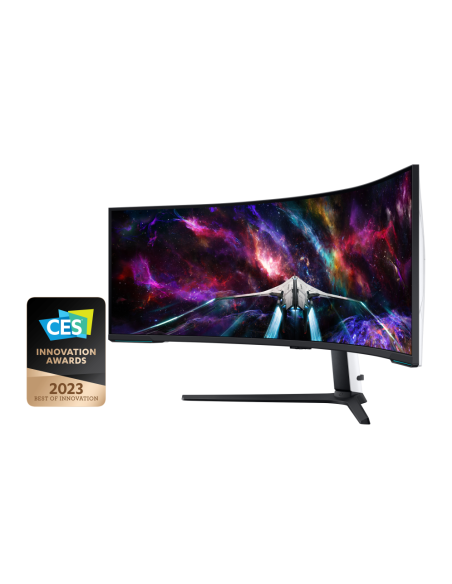 Samsung G95NC LED display 144,8 cm (57) 7680 x 2160 Pixeles Dual UHD Negro, Blanc