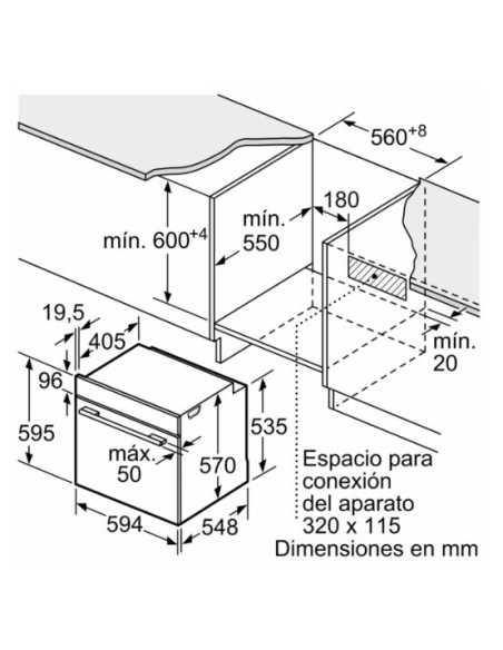 Horno MF indep. Bosch HBG536EW4