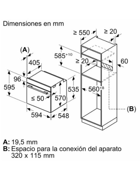Horno MF indep. Bosch HBG536EW4