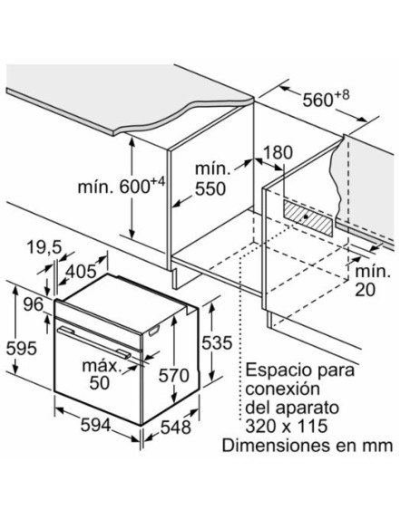 Horno MF indep. Bosch HBG536EB4