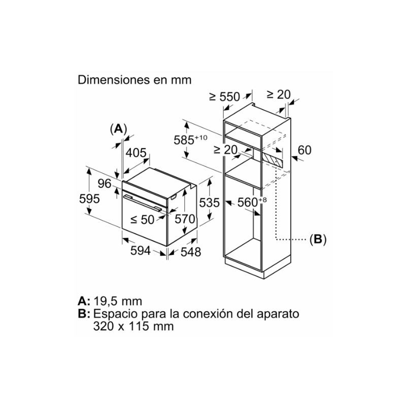Horno MF indep. Bosch HBG536EB4