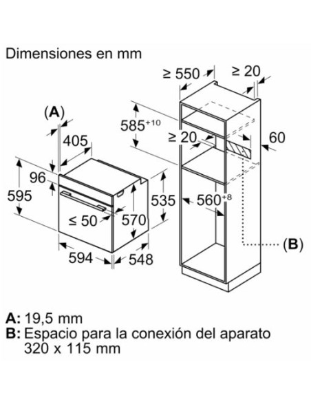Horno MF indep. Bosch HBG536EB4