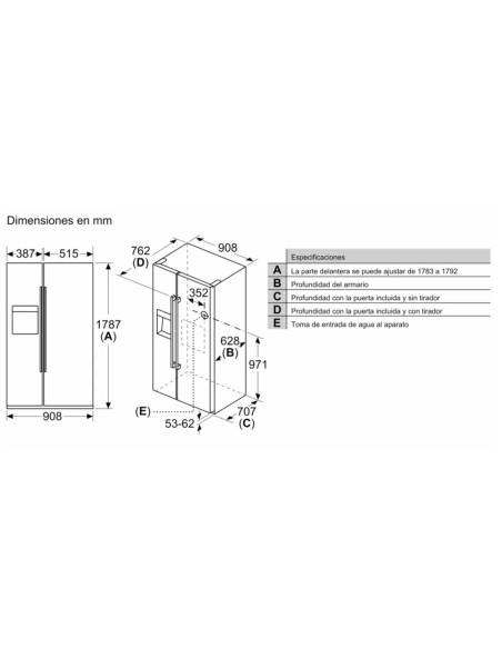 Frigorifico side by side Bosch KAD93AIDP