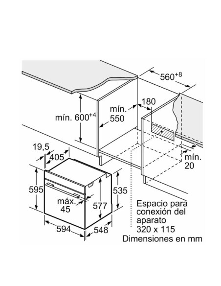 Horno MF indep. Bosch HBG724AB1